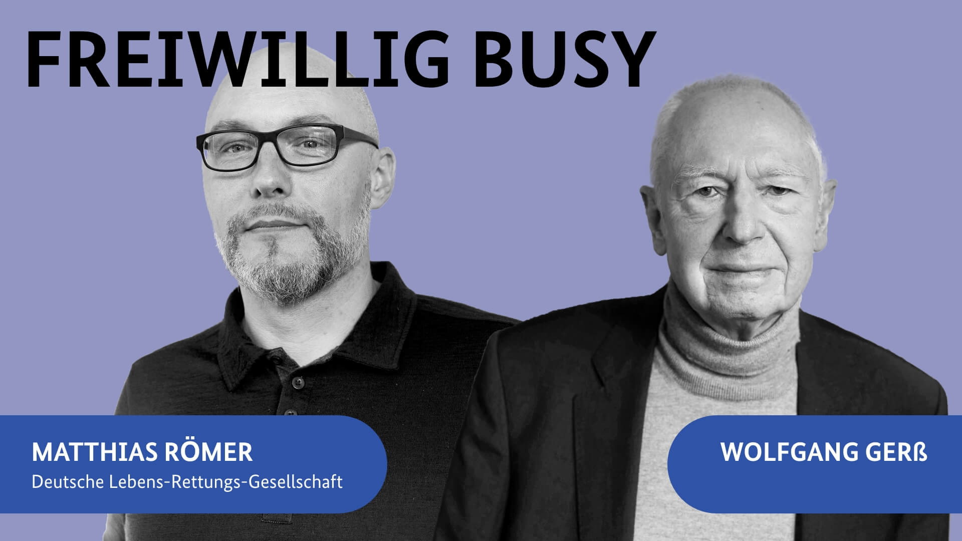 Podcast Folgencover mit den Porträts von Wolfang und Matthias