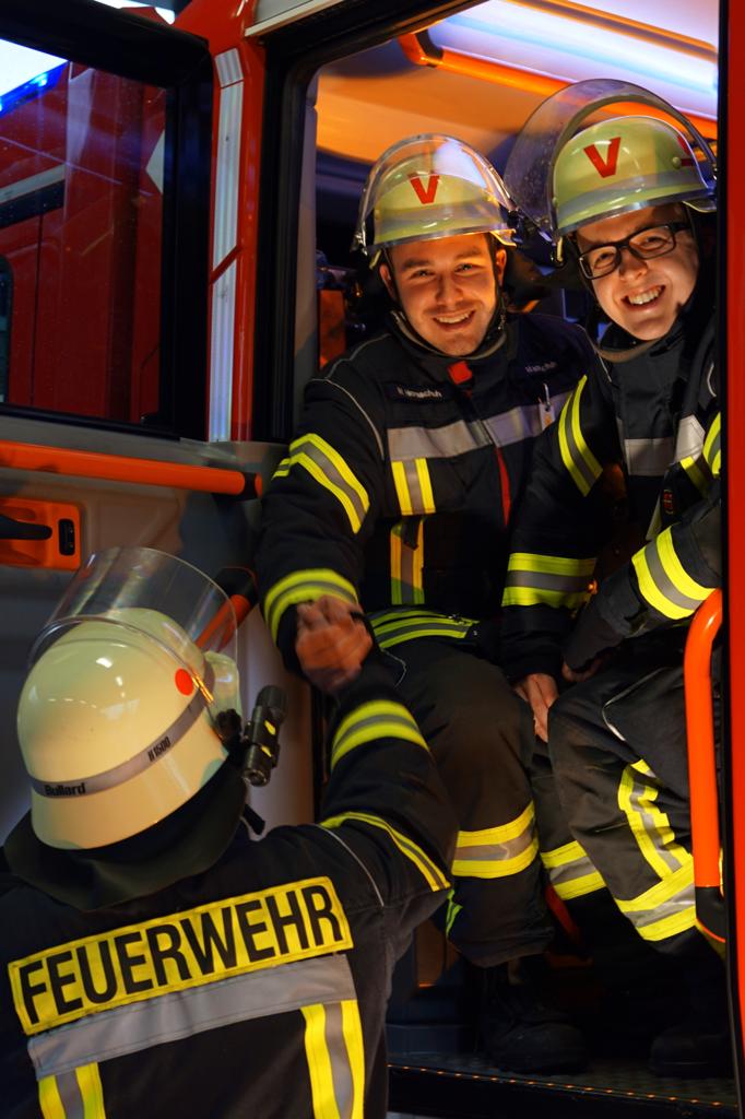 Feuerwehrteam mit Marvin und Christian