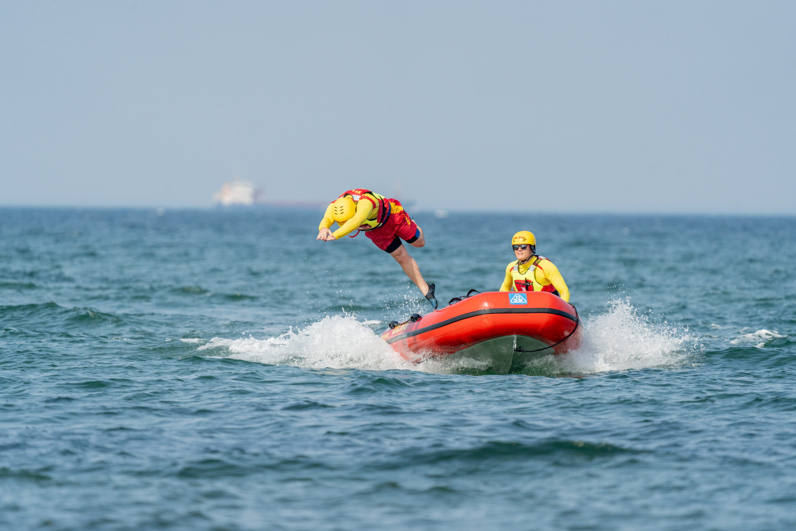 During a rescue drill, the boat crew of the ZWRD-K trains for a real-life emergency on the water.